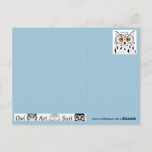 Postkarte Eule ポストカード (裏面)