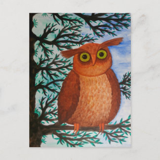 Postkarte Eule ポストカード