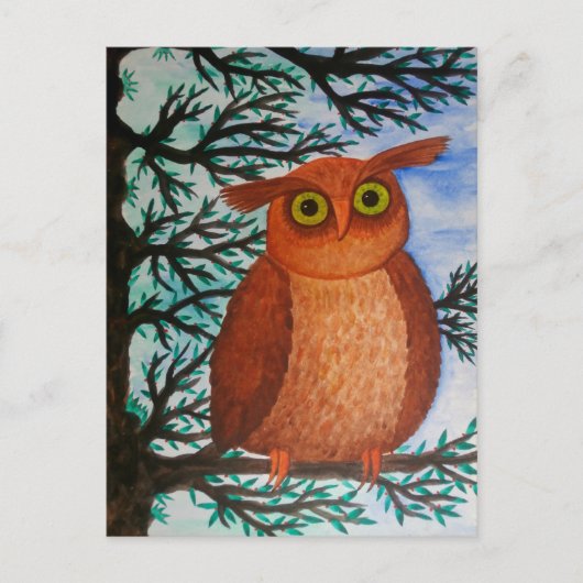 Postkarte Eule ポストカード (正面)