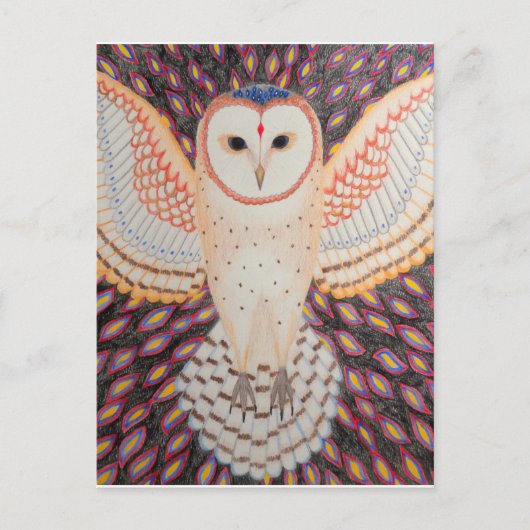 Postkarte Eule ポストカード (正面)