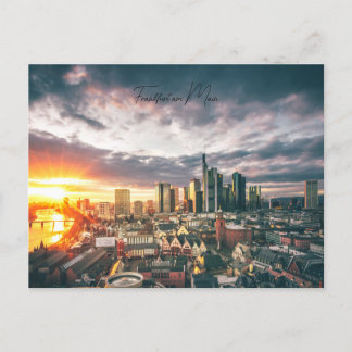 Postkarte Frankfurt am Main im Sonnenuntergang ポストカード