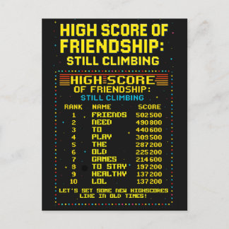 Postkarte „Friendship Highscore“ ポストカード
