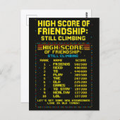 Postkarte „Friendship Highscore“ ポストカード (正面/裏面)