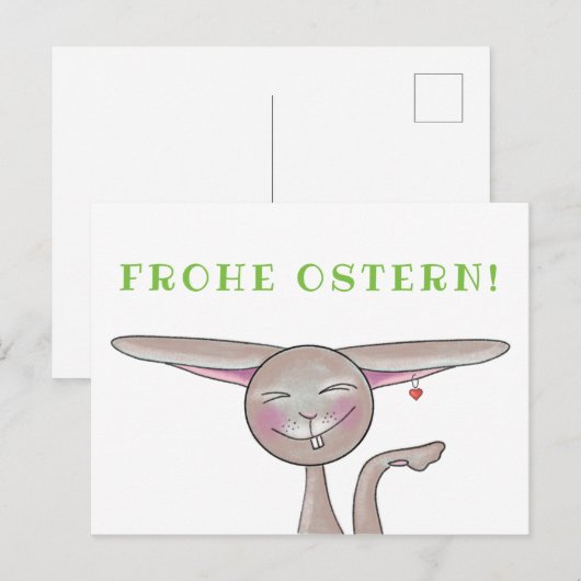 Postkarte Frohe Ostern ポストカード (正面/裏面)