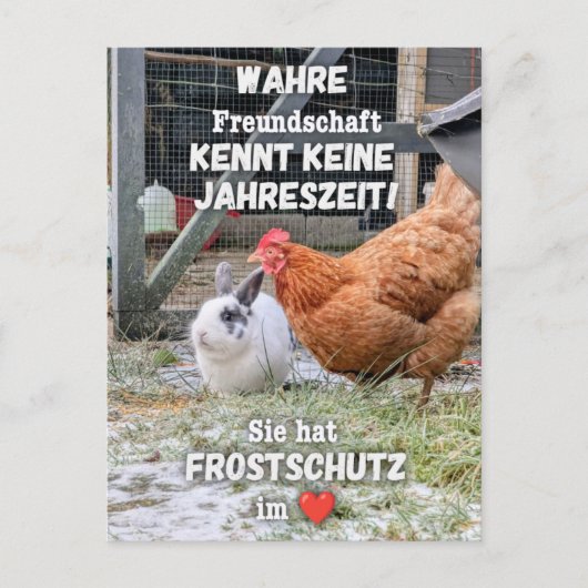Postkarte „Frostschutz im Herzen“ ポストカード (正面)
