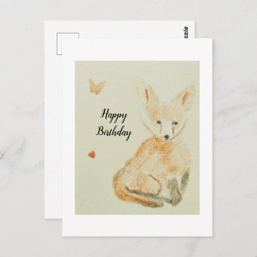 Postkarte Fuchs ポストカード (正面/裏面)