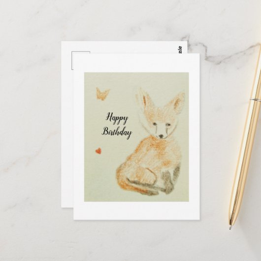 Postkarte Fuchs ポストカード (正面/裏面インサイチュ)