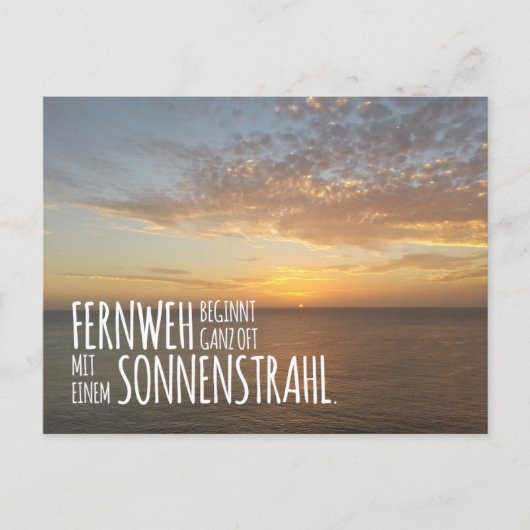 Postkarte für Träumer & Weltenbummler ポストカード (正面)