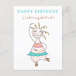 Postkarte Geburtstag Happy Birthday Lieblingsbitch ポストカード