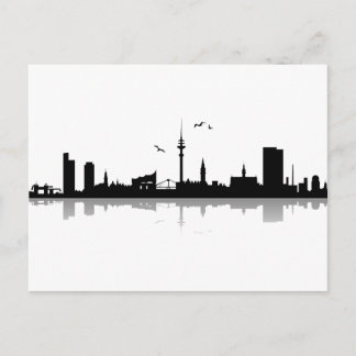 Postkarte Hamburg Skyline ポストカード
