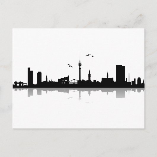 Postkarte Hamburg Skyline ポストカード (正面)