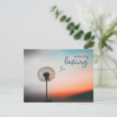 Postkarte "In loving memory" mit Pusteblume ポストカード (スタンド正面)