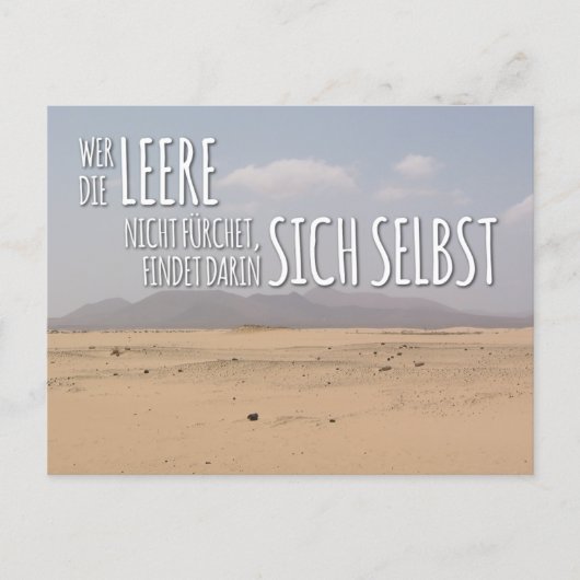 Postkarte „Leere & Selbstfindung“ ポストカード (正面)