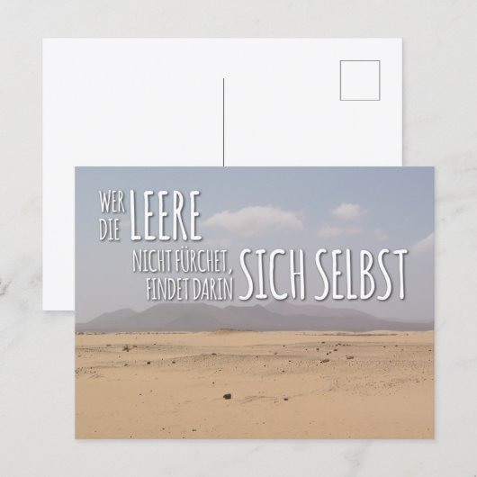 Postkarte „Leere & Selbstfindung“ ポストカード (正面/裏面)