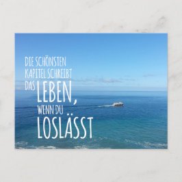 Postkarte „Loslassen“ mit Blick auf das weite Meer ポストカード