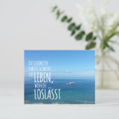 Postkarte „Loslassen“ mit Blick auf das weite Meer ポストカード (スタンド正面)