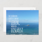 Postkarte „Loslassen“ mit Blick auf das weite Meer ポストカード (正面/裏面)
