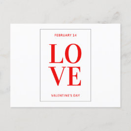 Postkarte - "Love You Feb 14 Valentines Day" ポストカード