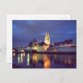 Postkarte Regensburg in der Nacht ポストカード (正面/裏面)