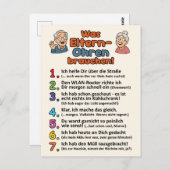 Postkarte „Was Eltern-Ohren brauchen“  ポストカード (正面/裏面)