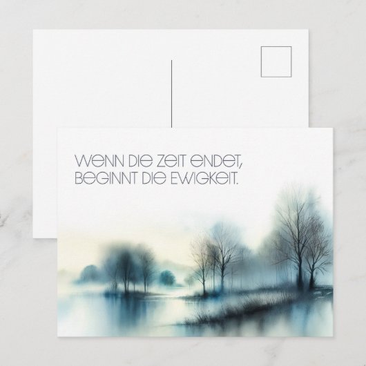 Postkarte "Wenn die Zeit endet ..." ポストカード (正面/裏面)