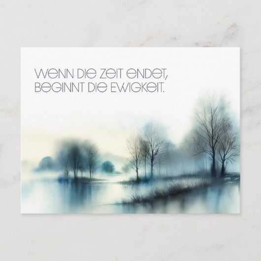 Postkarte "Wenn die Zeit endet ..." ポストカード (正面)
