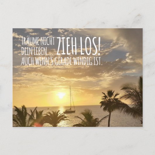 Postkarte „Zieh los!“ ポストカード (正面)