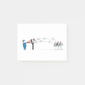 Postman おもしろい Cartoon – スリング付きメール配信 ポストイット (正面)
