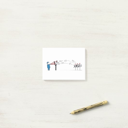 Postman おもしろい Cartoon – スリング付きメール配信 ポストイット (デスク上)