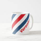 Postman Nostalgic Stripes with Name コーヒーマグカップ (正面右)