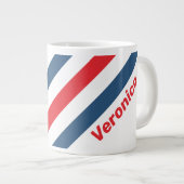 Postman Nostalgic Stripes with Name ジャンボコーヒーマグカップ (正面右)