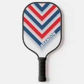 Postman Nostalgic Vintage Chevron Fade with Name ピックルボールラケット (正面)
