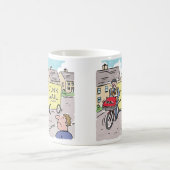 Postman with Junk Mail Cartoon. コーヒーマグカップ (中央)