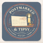 Postmarked & Tipsy コースター (正面)