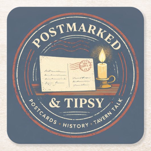 Postmarked & Tipsy コースター (正面)