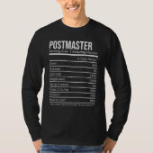 postmaster Nutritional Values  Nutrition Facts Tシャツ (正面)