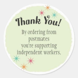 Postmate Thank You ラウンドシール