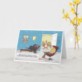 Postnatal鶏-父の日の挨拶状 カード (黄色い花)