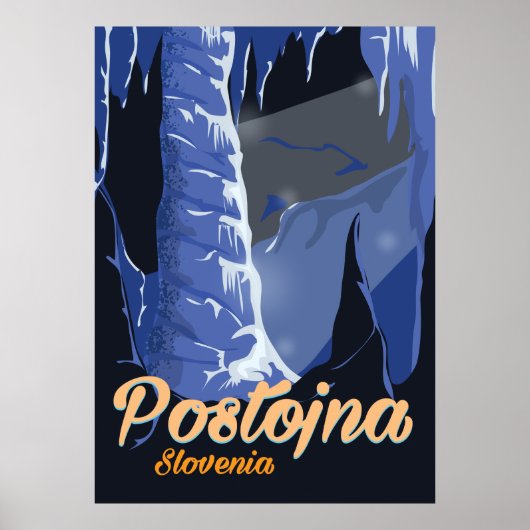 Postojna Sloveniaヴィンテージ旅行ポスター ポスター (正面)