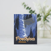 Postojna Sloveniaヴィンテージ旅行ポスター ポストカード (スタンド正面)