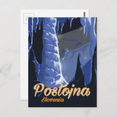 Postojna Sloveniaヴィンテージ旅行ポスター ポストカード (正面/裏面)