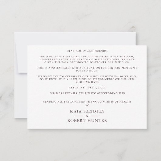 Postponed Wedding Couple Photo Mountain Landscape (裏面)