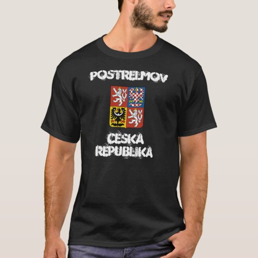 Postrelmov,チェコ共和国の紋章 Tシャツ (正面)