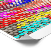 POSTSグラフィックパターンスター花 ポスター (角)