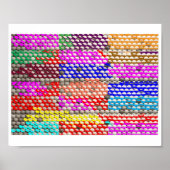 POSTSグラフィックパターンスター花 ポスター (正面)