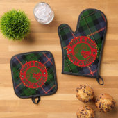 Pot Holder/Oven Mitt Plaid Merry & Bright 鍋つかみ&鍋敷きセット (トップダウン)
