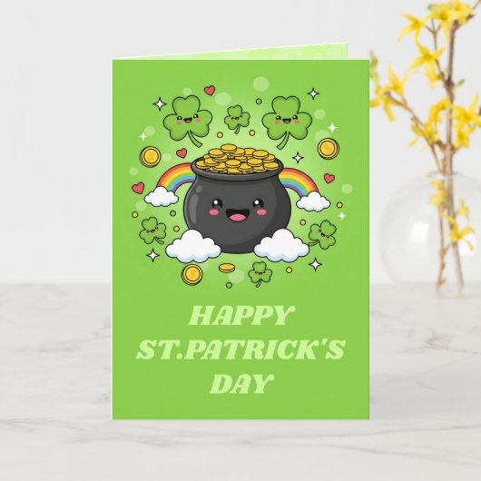 Pot O’ Happiness St. Patrick’s Day Card カード (黄色い花)
