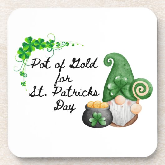 Pot of Gold for St Patricks Day on a  コースター (正面)
