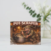 Pot Scraper Icelandic Yule Lad  ポストカード (スタンド正面)