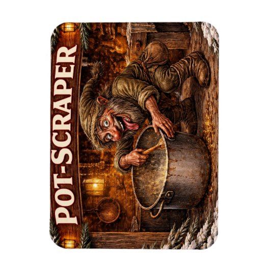 Pot Scraper Icelandic Yule Lad  マグネット (縦)